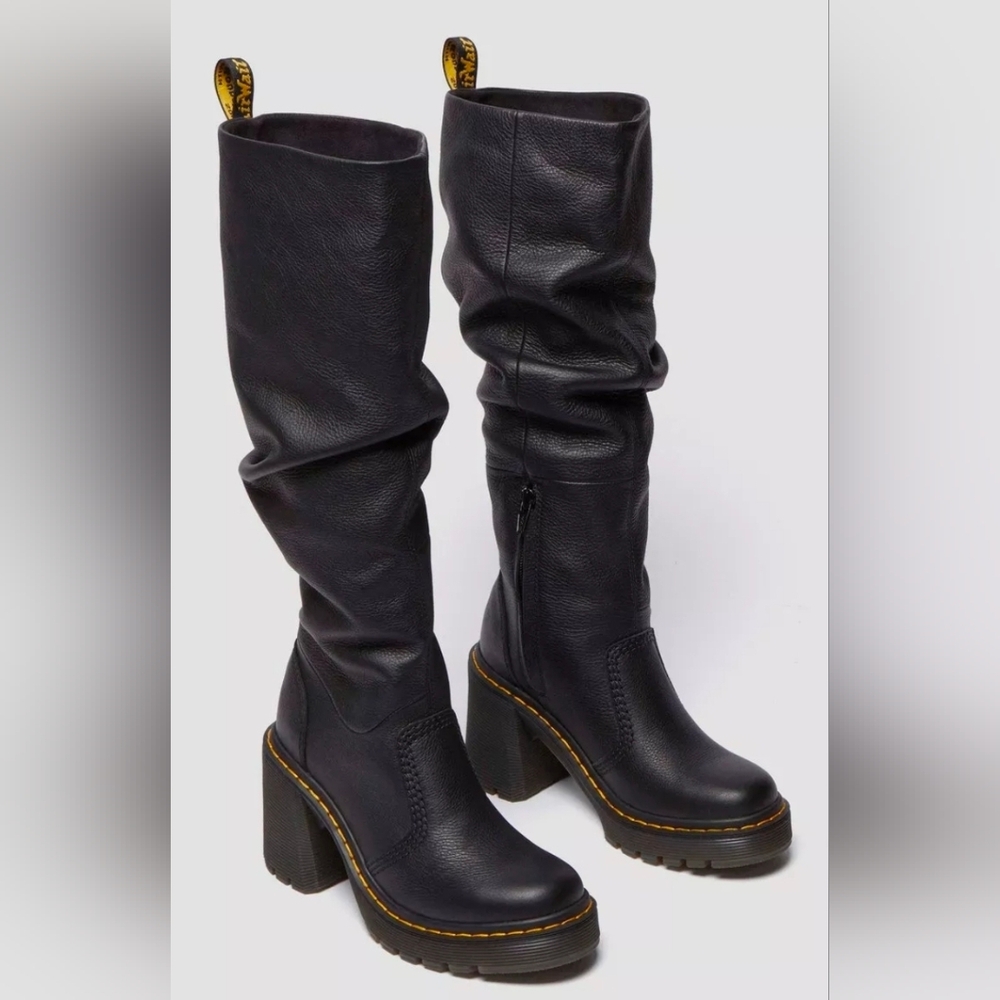 Dr Martens KaseyVirginia Leather Tall Heeled Boots